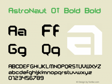 AstroNaut OT Bold Bold Version 1.100图片样张