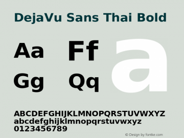 DejaVu Sans Thai Bold Version 2.24图片样张