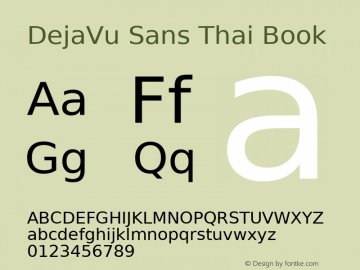 DejaVu Sans Thai Book Version 2.28图片样张