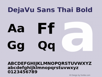 DejaVu Sans Thai Bold Version 2.28图片样张