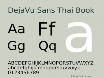 DejaVu Sans Thai Book Version 2.28图片样张