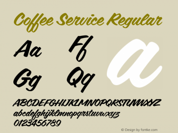 Coffee Service Font,Coffeeservice Font|Coffeeservice Version 001.000 Font-Otf Font/Uncategorized Font-Fontke.com