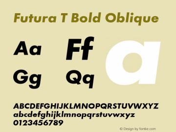 Futura T Bold Oblique 001.002图片样张