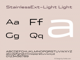 StainlessExt-Light Light 001.000 Font Sample