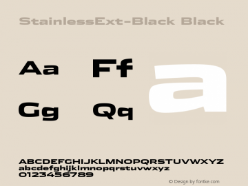 StainlessExt-Black Black 001.000 Font Sample