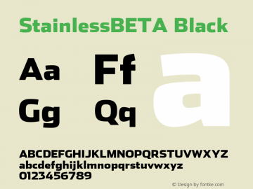 StainlessBETA Black 001.000 Font Sample