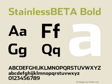 StainlessBETA Bold 001.000 Font Sample