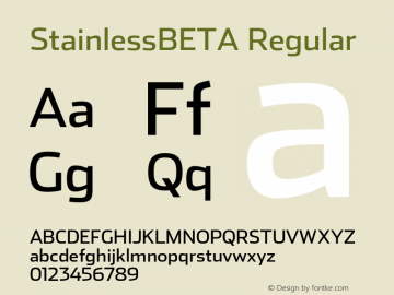 StainlessBETA Regular 001.000 Font Sample