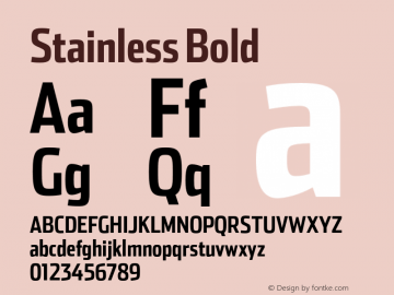 Stainless Bold 001.000 Font Sample