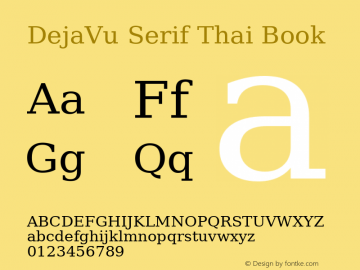 DejaVu Serif Thai Book Version 2.24图片样张