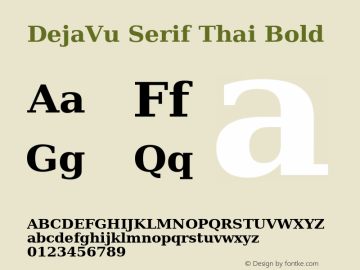 DejaVu Serif Thai Bold Version 2.24图片样张