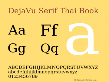 DejaVu Serif Thai Book Version 2.24图片样张
