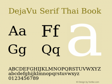 DejaVu Serif Thai Book Version 2.24图片样张