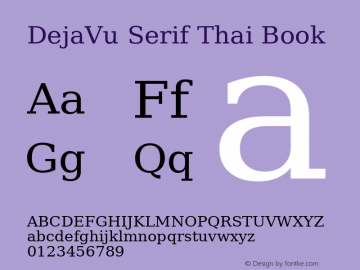 DejaVu Serif Thai Book Version 2.24图片样张