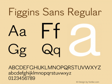 Figgins Sans Regular Version 001.000图片样张