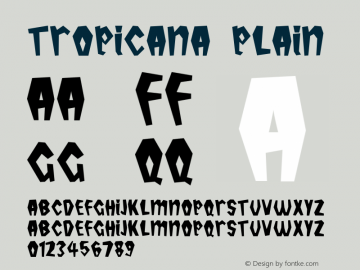 Tropicana Plain Altsys Fontographer 3.3  5/13/94 Font Sample