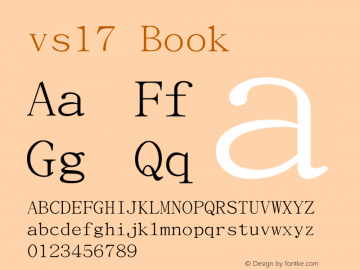 vs17 Book Version 001.000 Font Sample