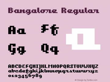 Bangalore Regular Macromedia Fon￿ographer 4.1J 98.10.3 Font Sample