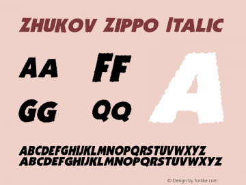 Zhukov Zippo Italic Version 1.001 2008图片样张