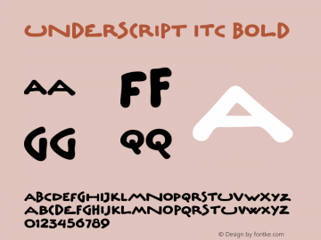 Underscript ITC Bold Version 001.001图片样张