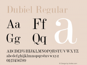 Dubiel Regular 001.001 Font Sample