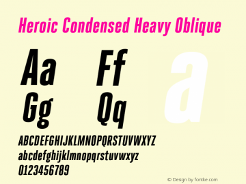 Heroic Condensed Heavy Oblique 1.0; pdf-x uazero;图片样张