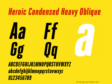 Heroic Condensed Heavy Oblique 1.0; pdf-x uazero;图片样张