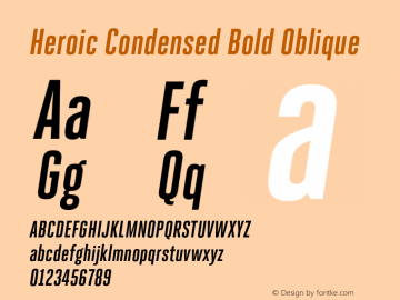 Heroic Condensed Bold Oblique 1.0; pdf-x uazero;图片样张