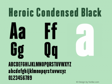 Heroic Condensed Black 1.0; pdf-x uazero; original kerning;图片样张