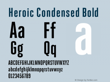 Heroic Condensed Bold 1.0; pdf-x uazero; original kerning;图片样张