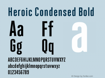 Heroic Condensed Bold 1.0; pdf-x uazero; original kerning;图片样张
