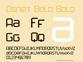 Dsnet Bold Bold Version 1.000 2000 initial release Font Sample