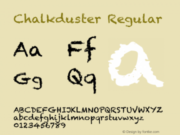 Chalkduster Regular 7.0d6e1 Font Sample