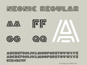 Neonic Regular Version 1.000 2008 initial release图片样张