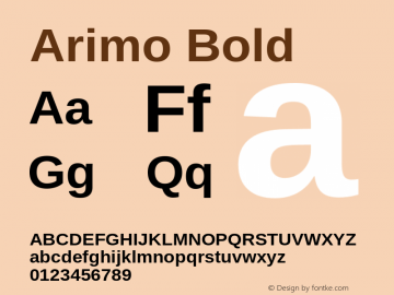 Arimo Bold Version 1.10图片样张