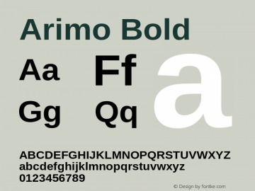 Arimo Bold Version 1.21图片样张