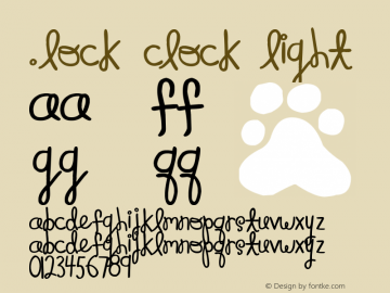 .Lock Clock Light 6.1d5e1 Font Sample