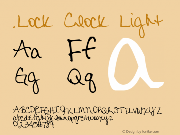 .Lock Clock Light 6.1d5e1 Font Sample