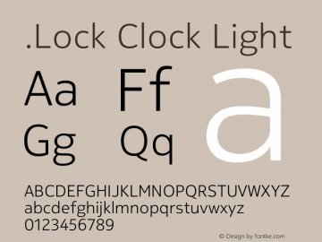 .Lock Clock Light 6.1d5e1 Font Sample