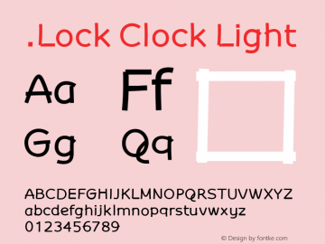 .Lock Clock Light 6.1d5e1 Font Sample