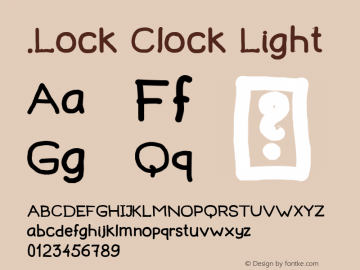 .Lock Clock Light 6.1d5e1 Font Sample