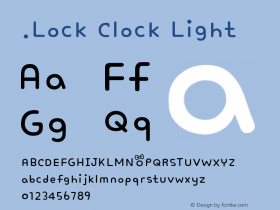 .Lock Clock Light 6.1d5e1 Font Sample