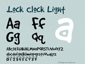 .Lock Clock Light 6.1d5e1 Font Sample