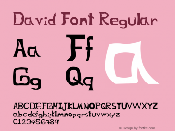 David Font Regular Version 1.00 July 30, 2008, initial release Font Sample