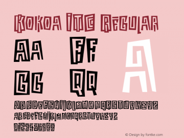 Kokoa ITC Regular Version 005.000 Font Sample