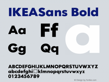 IKEASans Bold Version 1.0图片样张