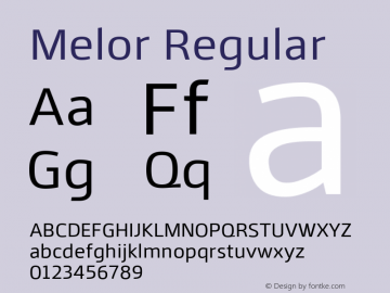 Melor Regular Version 1.007 Font Sample