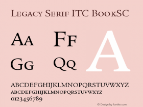 Legacy Serif ITC BookSC Version 001.005图片样张