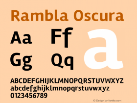 Rambla Oscura Version 001.000 Font Sample