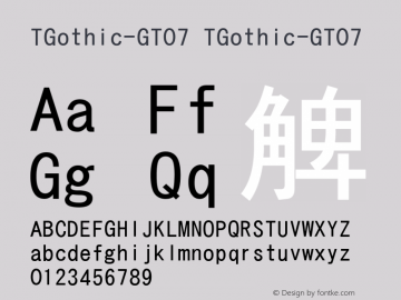 TGothic-GT07 TGothic-GT07 Version 1.00图片样张